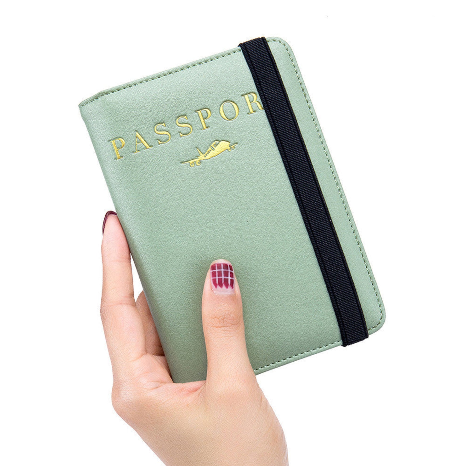 RFID leather passport wallet, stylish and secure travel accessory with RFID protection and multiple compartments for cards and documents