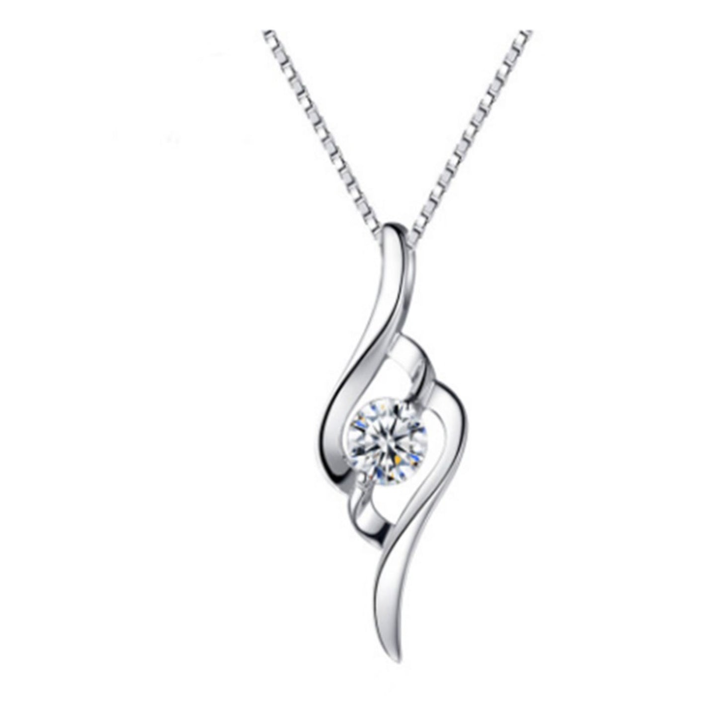 S925 Sterling Silver Pendant With Clover Diamond Necklace