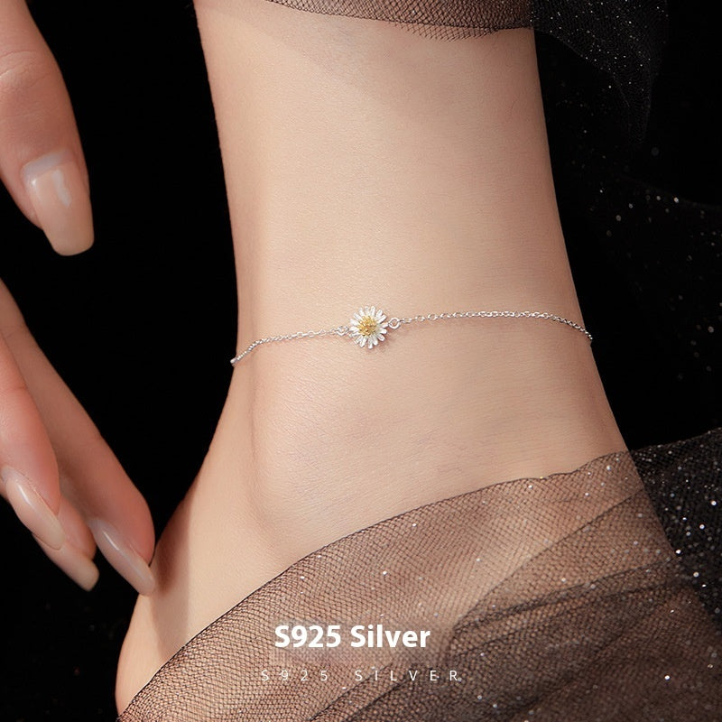 Elegant Mori Style Thin Chain Anklet for Women