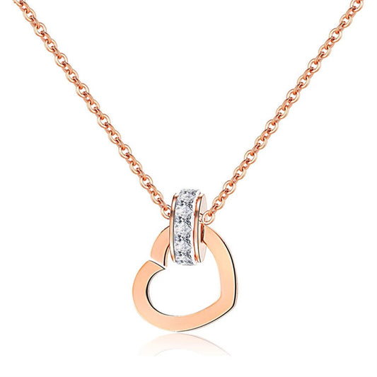 Diamond Love Heart Pendant Necklace