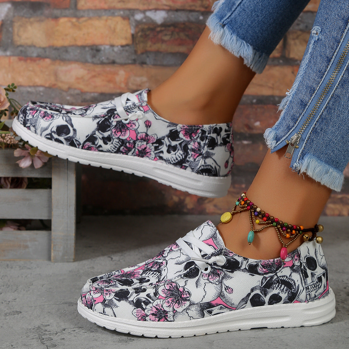 Elegant Flower Style Leisure Shoes