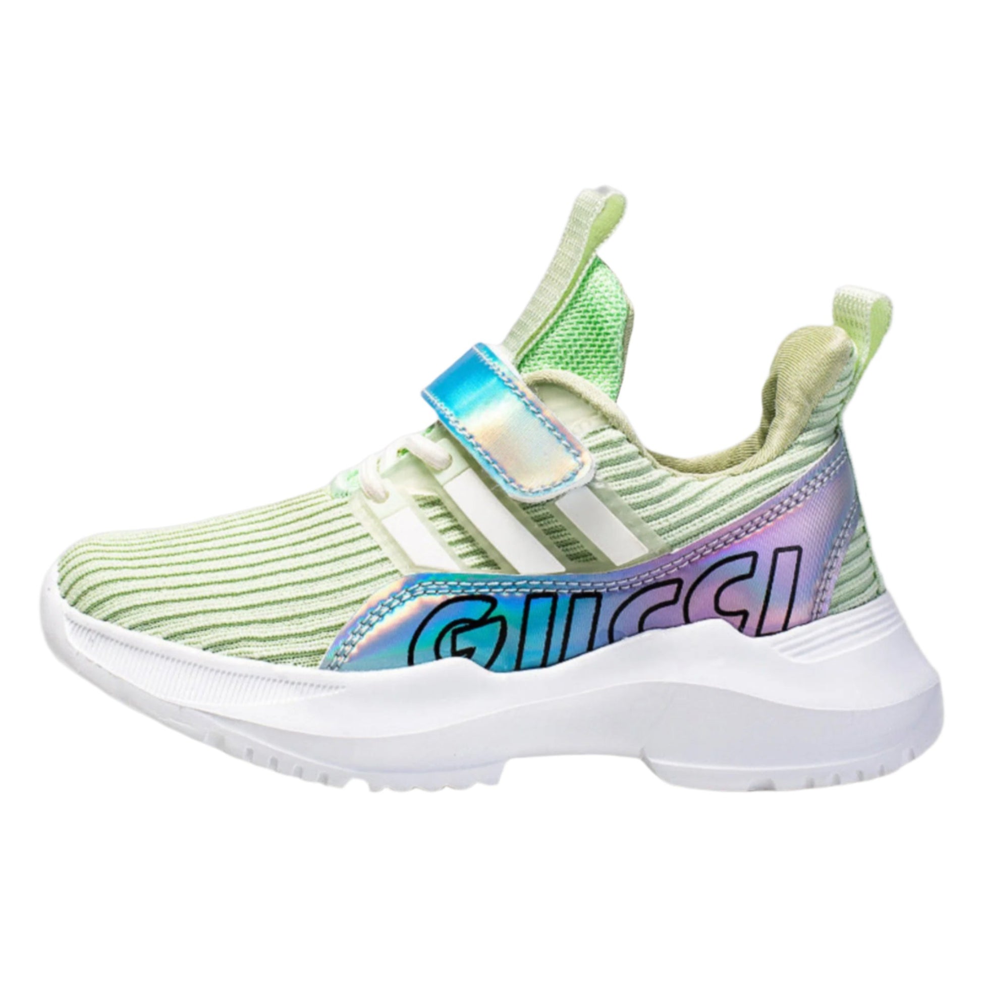 Velcro flying knit sneakers in lightweight breathable fabric with adjustable straps and cushioned sole for comfort