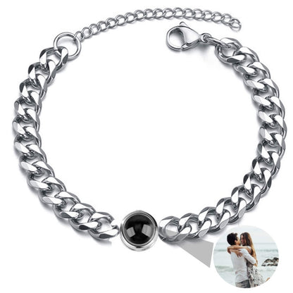 Photo Projection Bracelet - Titanium Steel