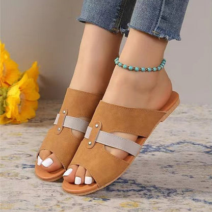 Fish Mouth Sandals with Belt Buckle