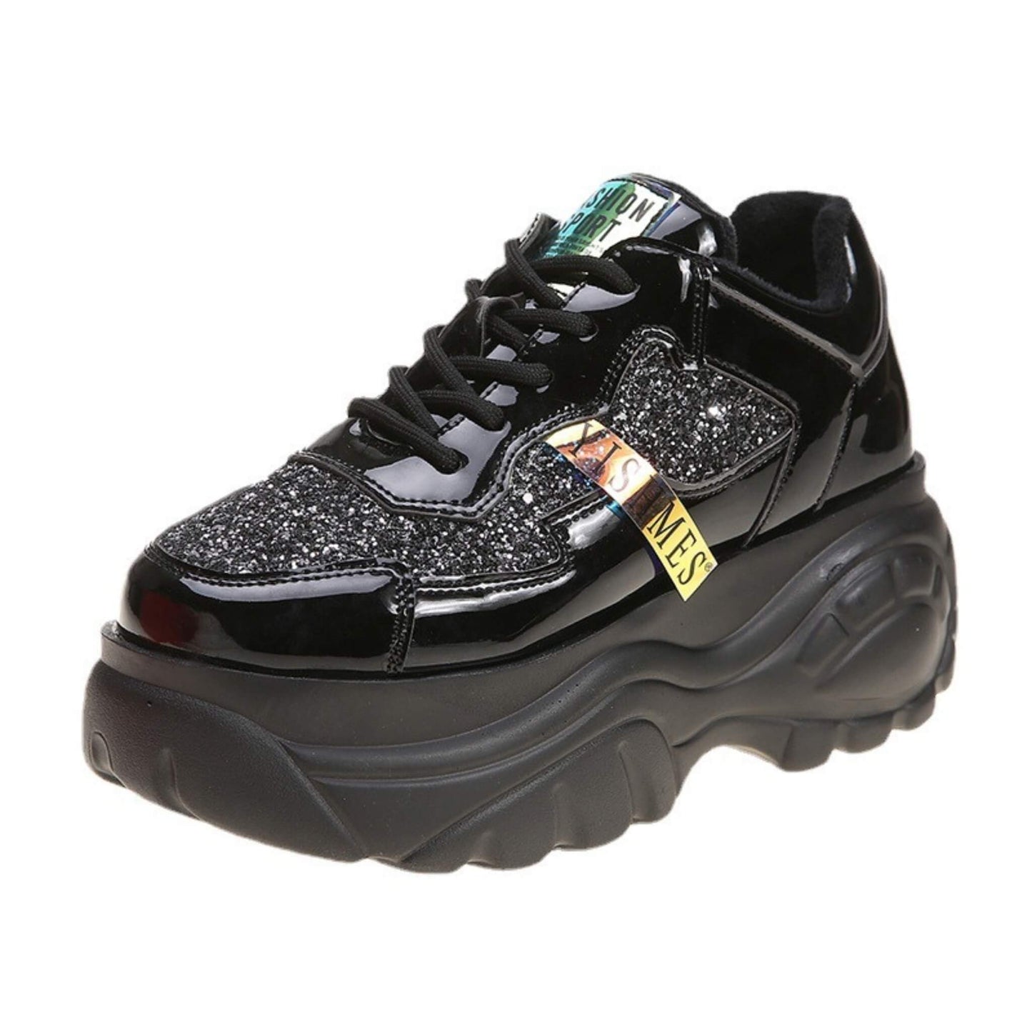 Student Patent Leather Fashion Sneakers Trend