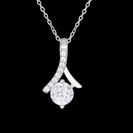 Women's S925 Silver Shiny Interwoven Zircon Necklace