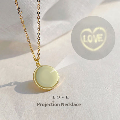 S925 Silver Projection Necklace 'I Love You