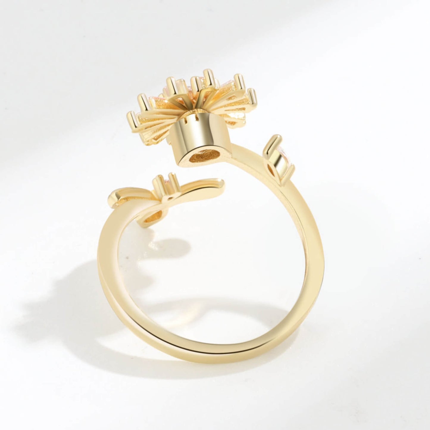 Sunflower Bee Rotatable Smart Ring