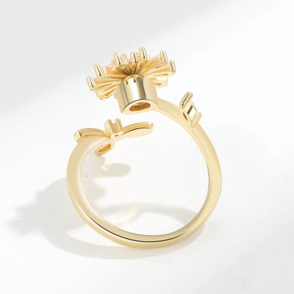 Sunflower Bee Rotatable Smart Ring