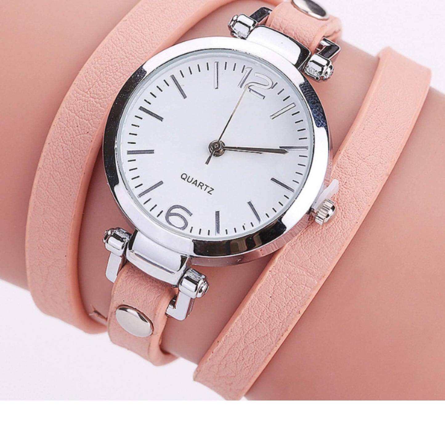 PU Strap Circle Bracelet Watch