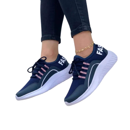 Women's Lace-Up Mesh Sneakers