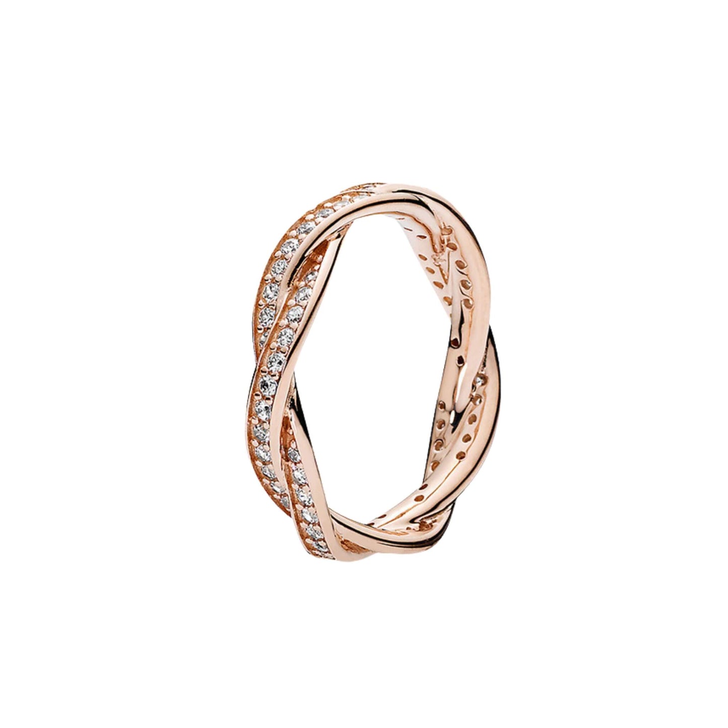 Sterling silver rose gold wheel of fortune ring