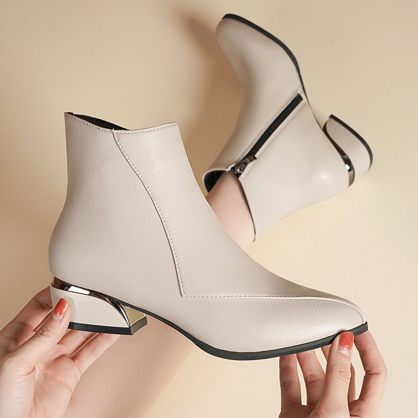 Trendy Chunky Heel Martin Boots