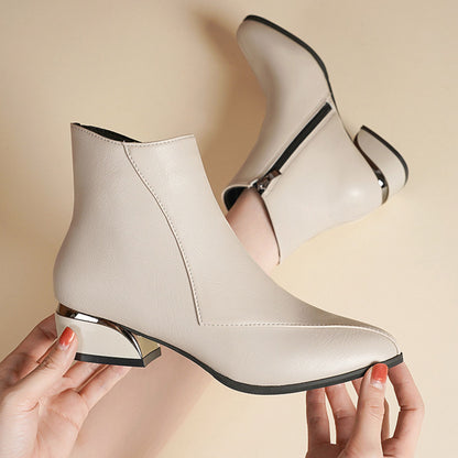 Trendy Chunky Heel Martin Boots