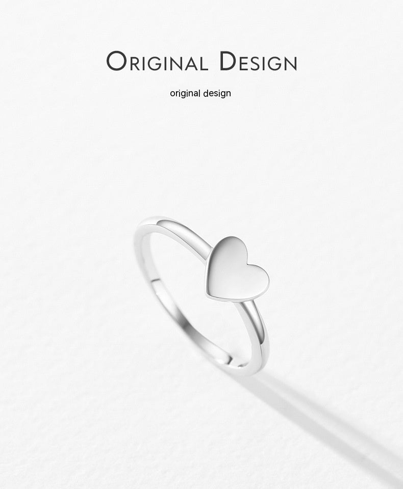 Simple Glossy Heart Ring