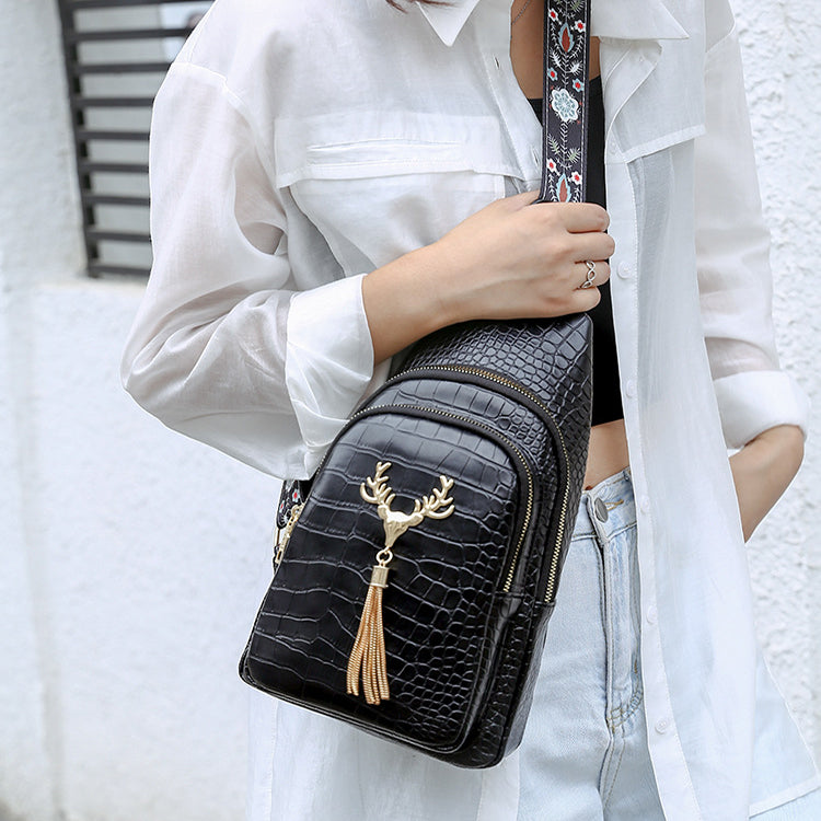 Deer Tassel Crossbody Bag