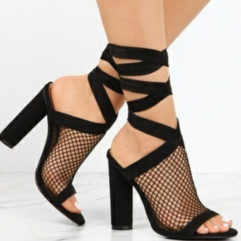 Lace Up Bandage High Heel Sandals