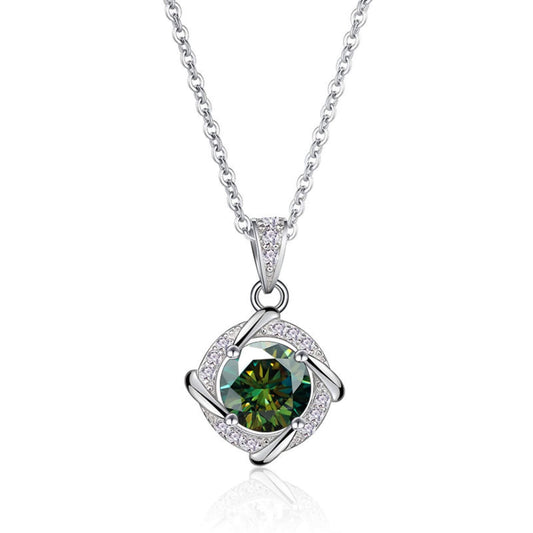 Sterling Silver 1 Karat Moissanite Necklace