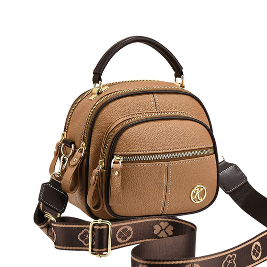 Versatile Multi-Zipper Crossbody Bag