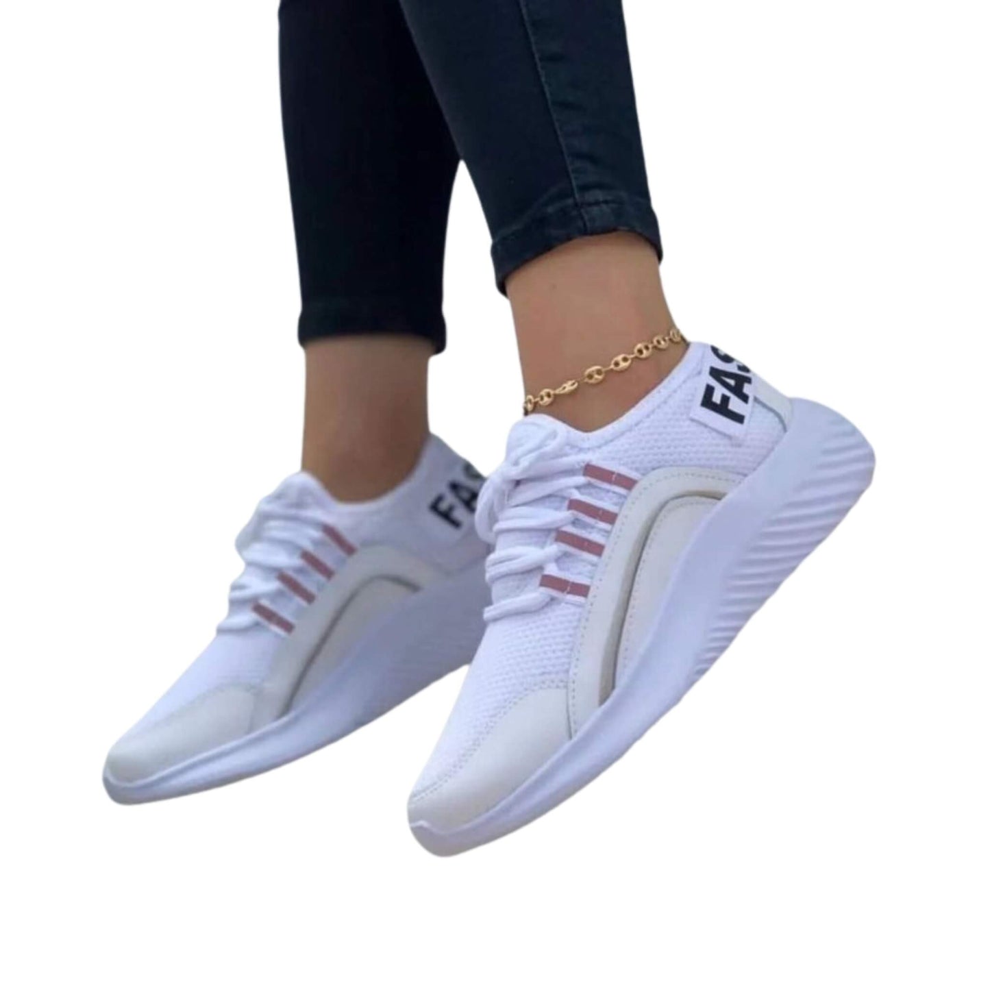 Women's Lace-Up Mesh Sneakers