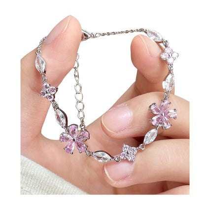 Women's Cherry Blossom Crystal Bracelet