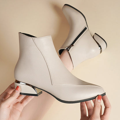 Trendy Chunky Heel Martin Boots