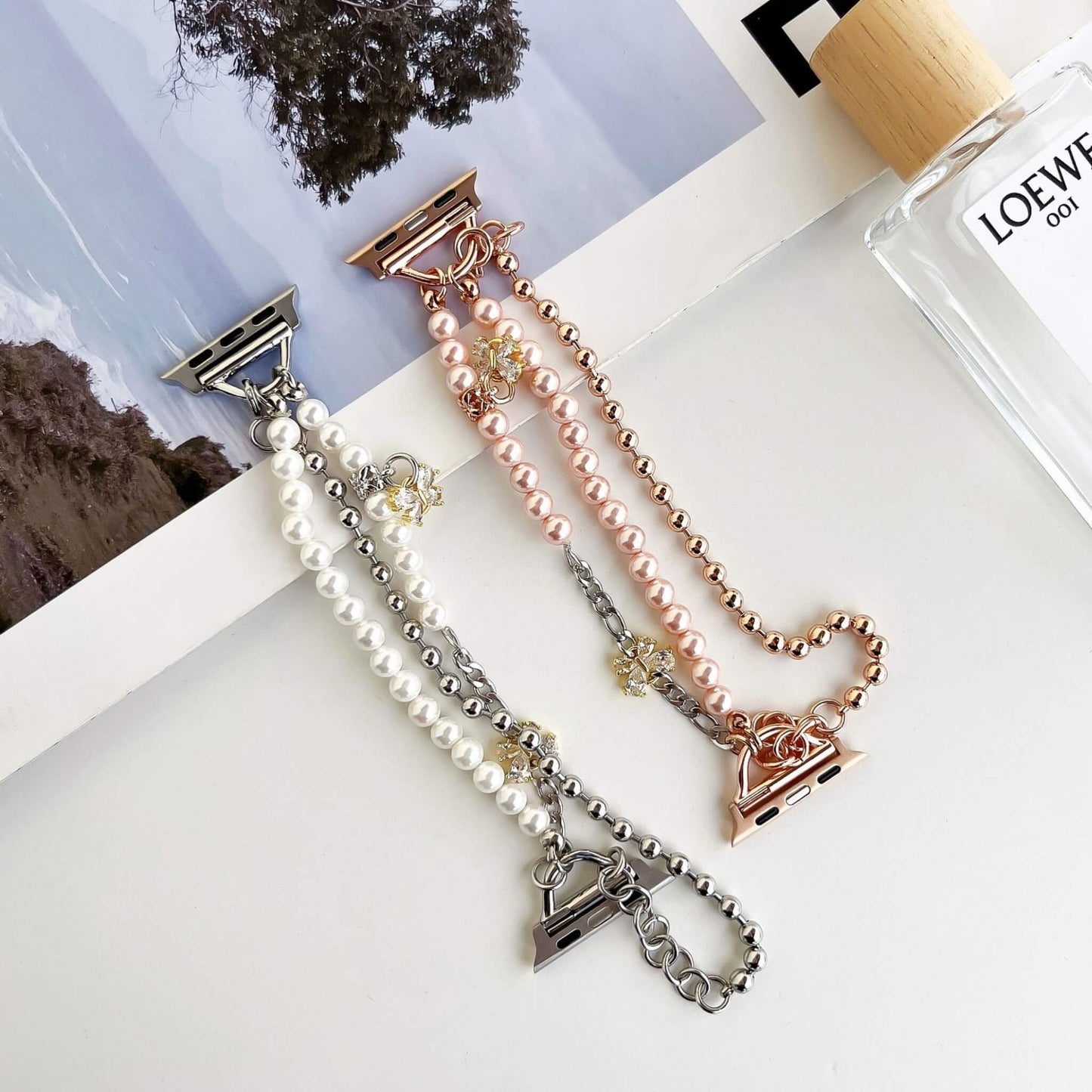 Watch Pearl Metal Chain Small Fragrance