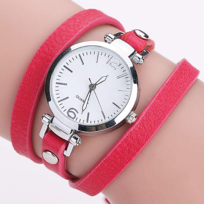 PU Strap Circle Bracelet Watch