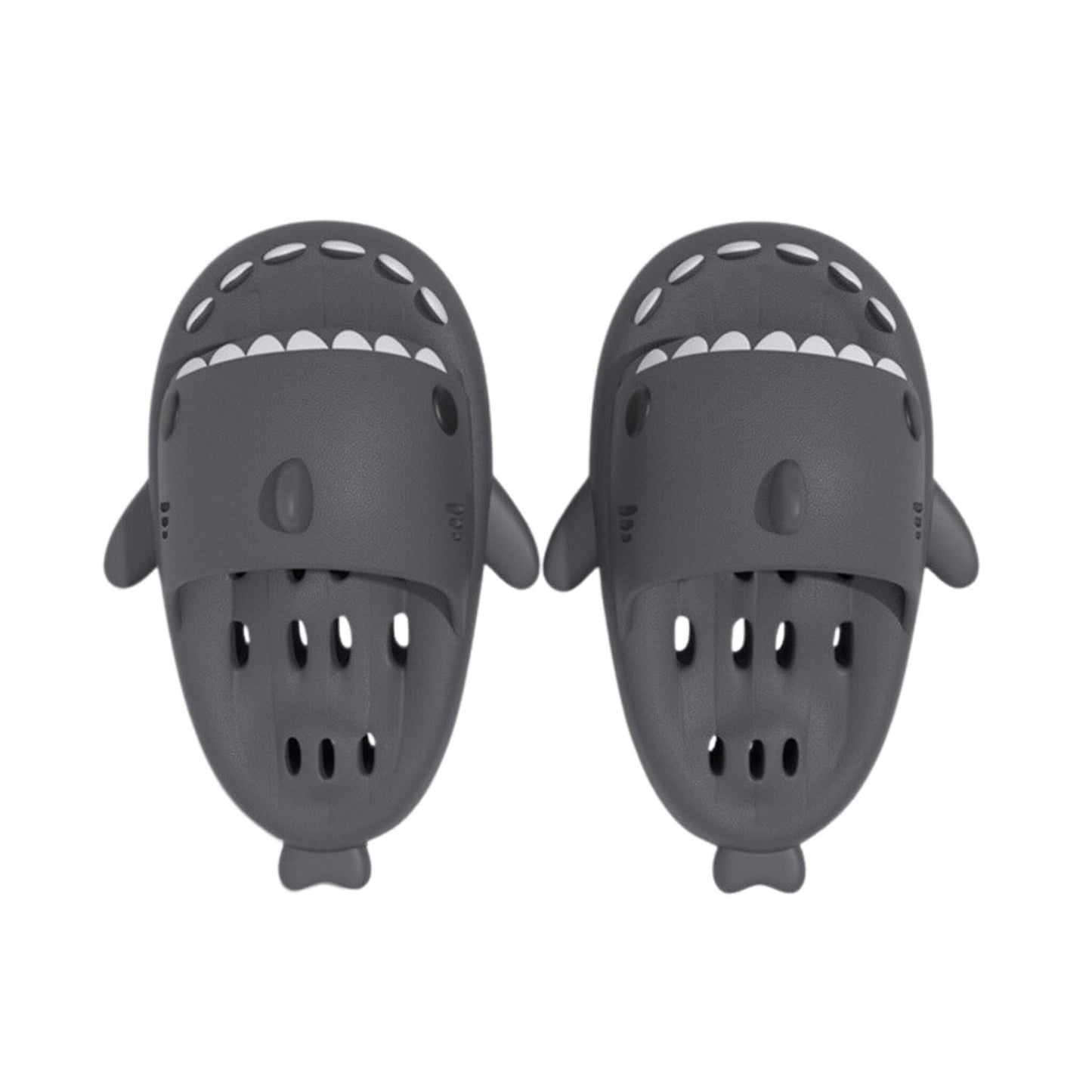 Quick Drying Shark Slides Unisex EVA slippers, breathable material, mid-heel (3.5 cm), available in sizes 36-45. Perfect for beach and casual wear