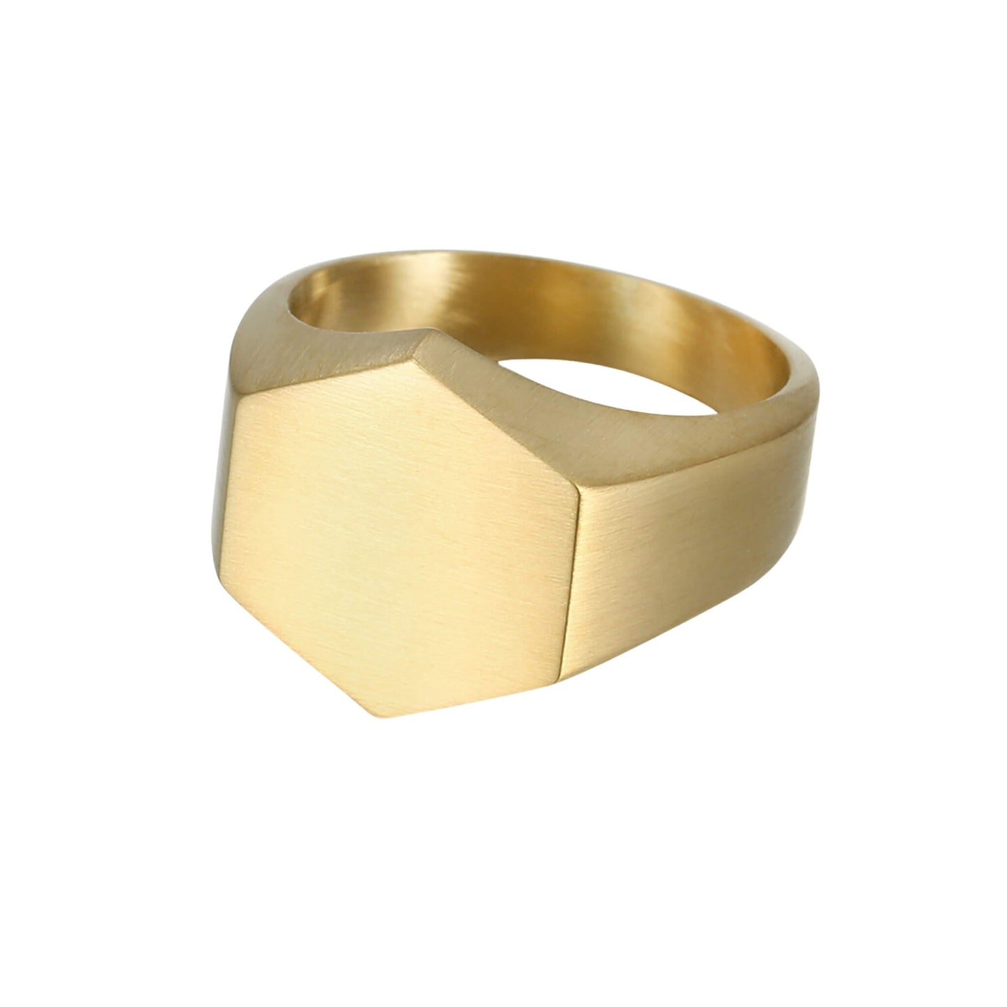 Simple Geometric Titanium Steel Neutral Ring