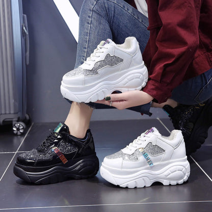 Student Patent Leather Fashion Sneakers Trend