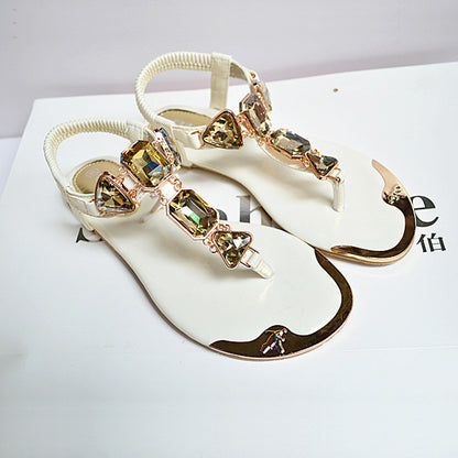 Crystal Flat Sandals