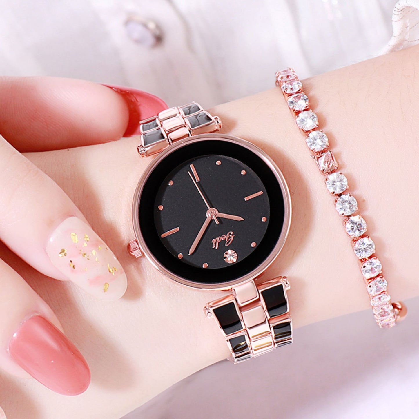 Korean Style White Quartz Watch