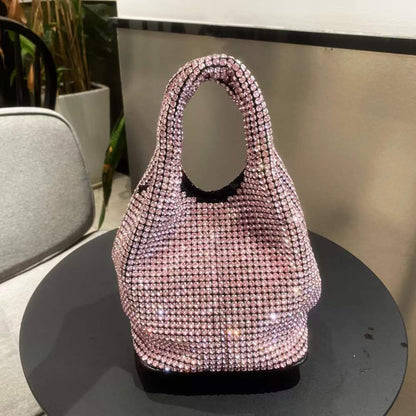 Rhinestone Vest Bucket Bag Chain