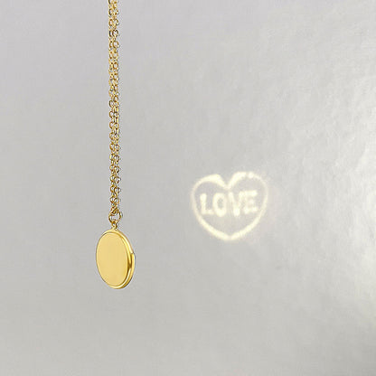 S925 Silver Projection Necklace 'I Love You