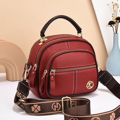 Versatile Multi-Zipper Crossbody Bag