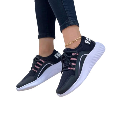 Women's Lace-Up Mesh Sneakers