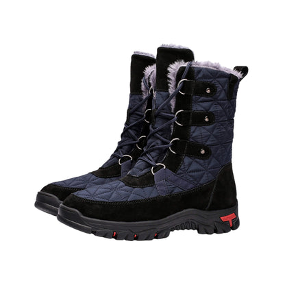 New Winter Cotton Boots Plus Size Pigskin  Cloth Waterproof Snow Boots