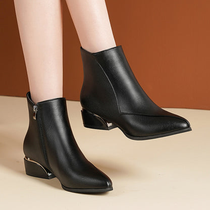 Trendy Chunky Heel Martin Boots