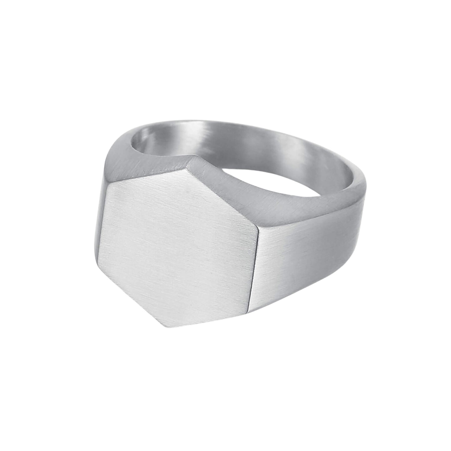 Simple Geometric Titanium Steel Neutral Ring