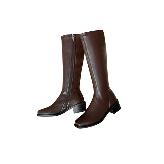 Women  New Boots Knee Side Zipper