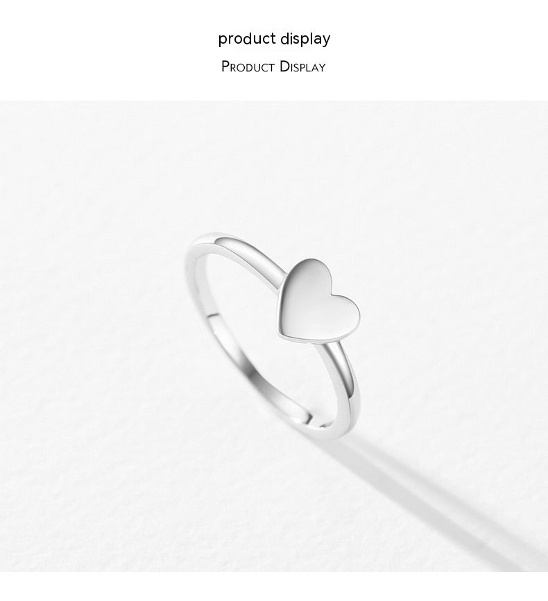 Simple Glossy Heart Ring