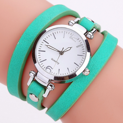 PU Strap Circle Bracelet Watch