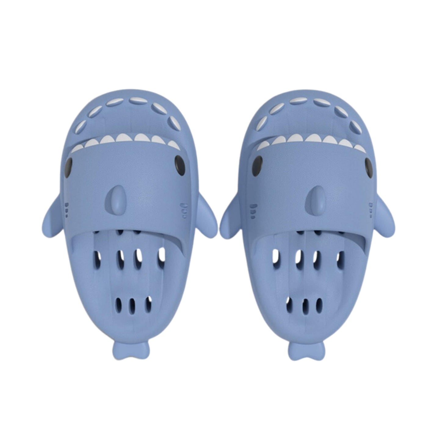 Quick Drying Shark Slides Unisex EVA slippers, breathable material, mid-heel (3.5 cm), available in sizes 36-45. Perfect for beach and casual wear