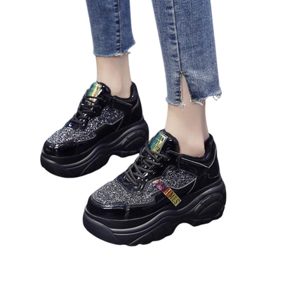 Student Patent Leather Fashion Sneakers Trend