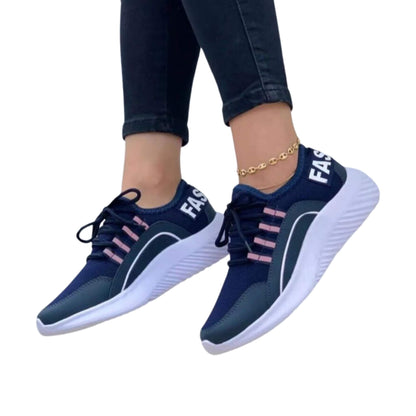 Women's Lace-Up Mesh Sneakers