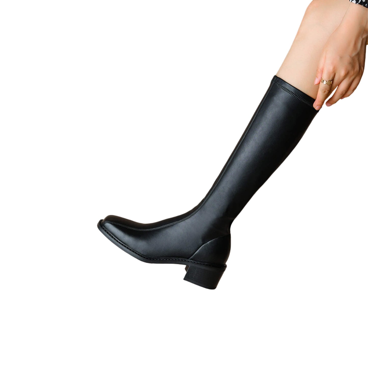 Women  New Boots Knee Side Zipper