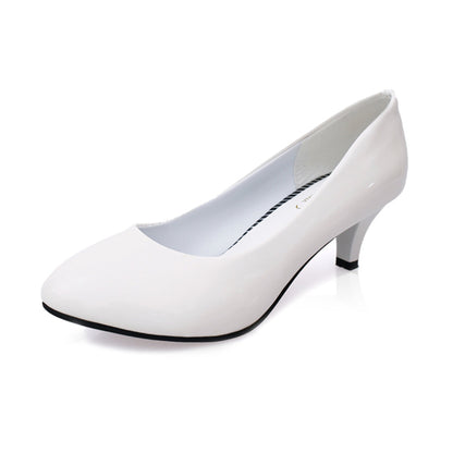 Comfy Round Toe Low Heel Pumps