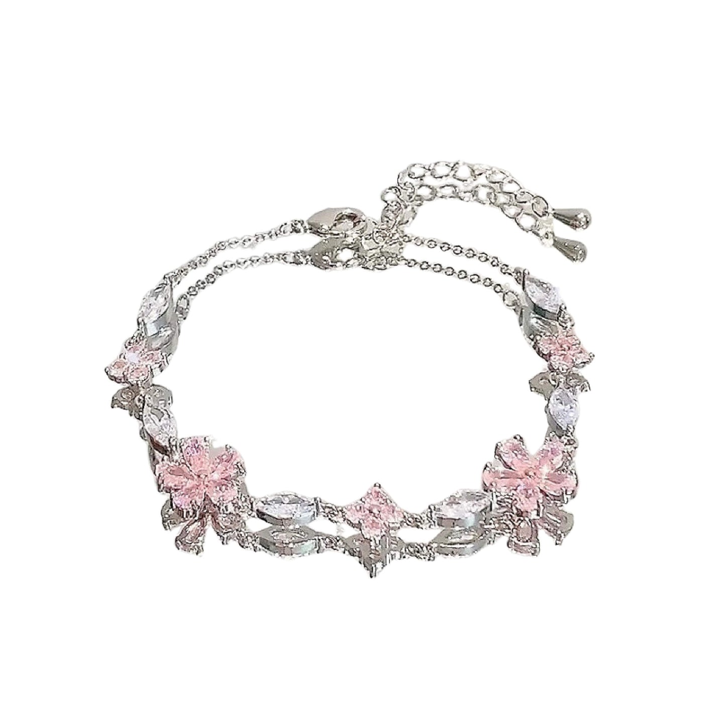 Women's Cherry Blossom Crystal Bracelet