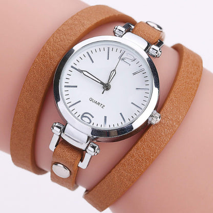 PU Strap Circle Bracelet Watch